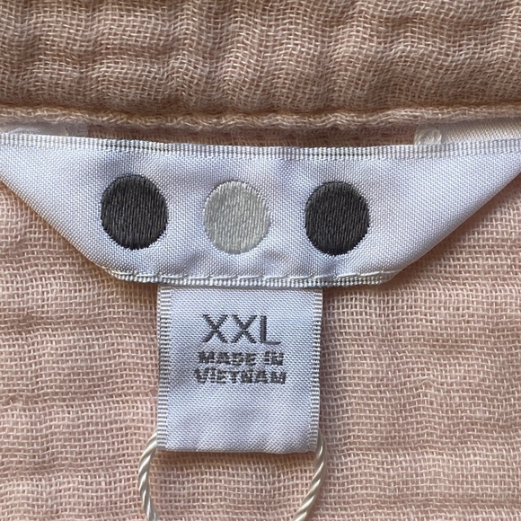 Three Dots Double Gauze 100% Cotton Shirt Dress Light Pink Sz XXL - Picture 8 of 12